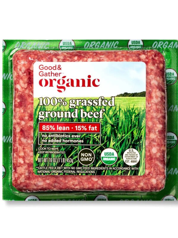 Organic 100% Grassfed 85_15 Ground Beef